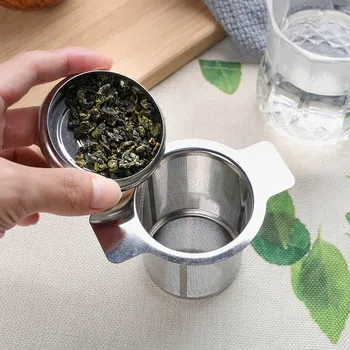Совершенно новый чайник для приготовления чая из нержавеющей стали, отдельный чай 6 * 7 см, Материал дна С хорошим эффектом герметизации, крышка для приготовления чая