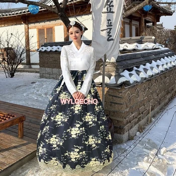 Традиционная Корейская Одежда, Платье Ханбок, Женский Придворный Национальный Костюм, Танец Ханбок, Косплей, Свадебный Комплект 한복 Женщины