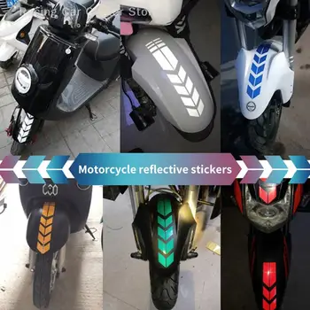 Универсальные светоотражающие наклейки для мотоциклов, полос со стрелками, наклеек на крылья, водонепроницаемых предупреждающих украшений
