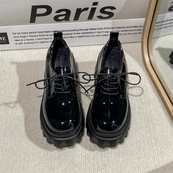 Форменная обувь, маленькие кожаные туфли, женская британская обувь, японская обувь Wild Black в стиле ретро, Туфли Mary Jane на платформе Lolita