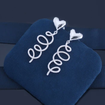 Хит продаж 2023 года, Серебряные спиральные серьги в форме сердца, Свежие и милые серьги с милым дизайном, подарок на День Святого Валентина