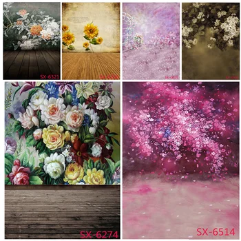 Художественная ткань SHUOZHIKE, фоны для фотосъемки в китайском стиле с цветочной тематикой, реквизит, винтажный фон для портретной фотостудии YXFL-88